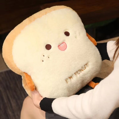 Fluffy Toastie Bread Hand Warmer Plushies