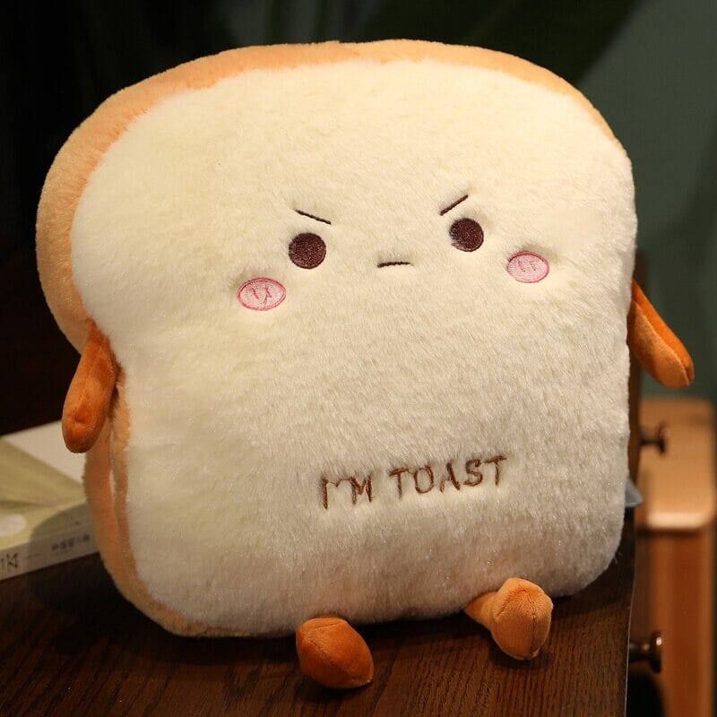 Fluffy Toastie Bread Hand Warmer Plushies