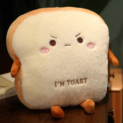 Fluffy Toastie Bread Hand Warmer Plushies