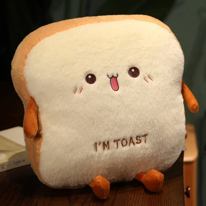 Fluffy Toastie Bread Hand Warmer Plushies